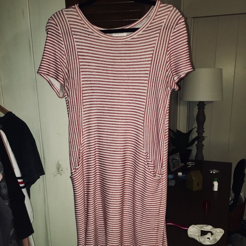 Red and white stripe maxi dress!!